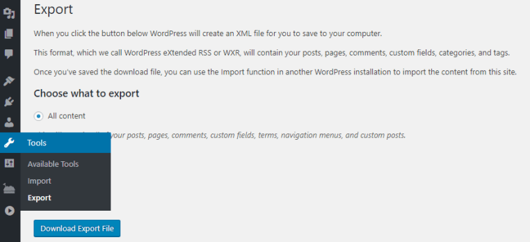 export mysql wordpress plugin