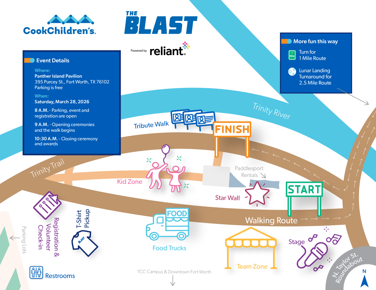 The Blast 2026 Event Day Details Cook Children S Health Foundation 2026.02.CR The Blast Event Map 
