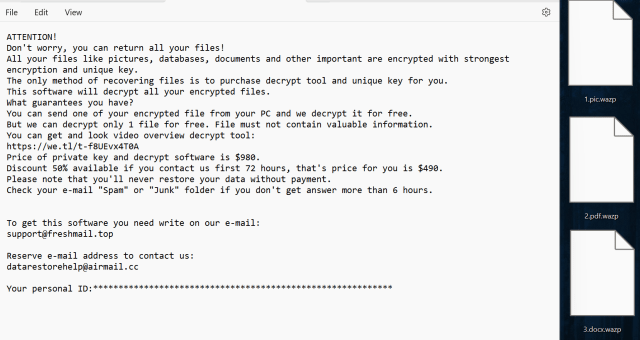 WAZP Ransomware