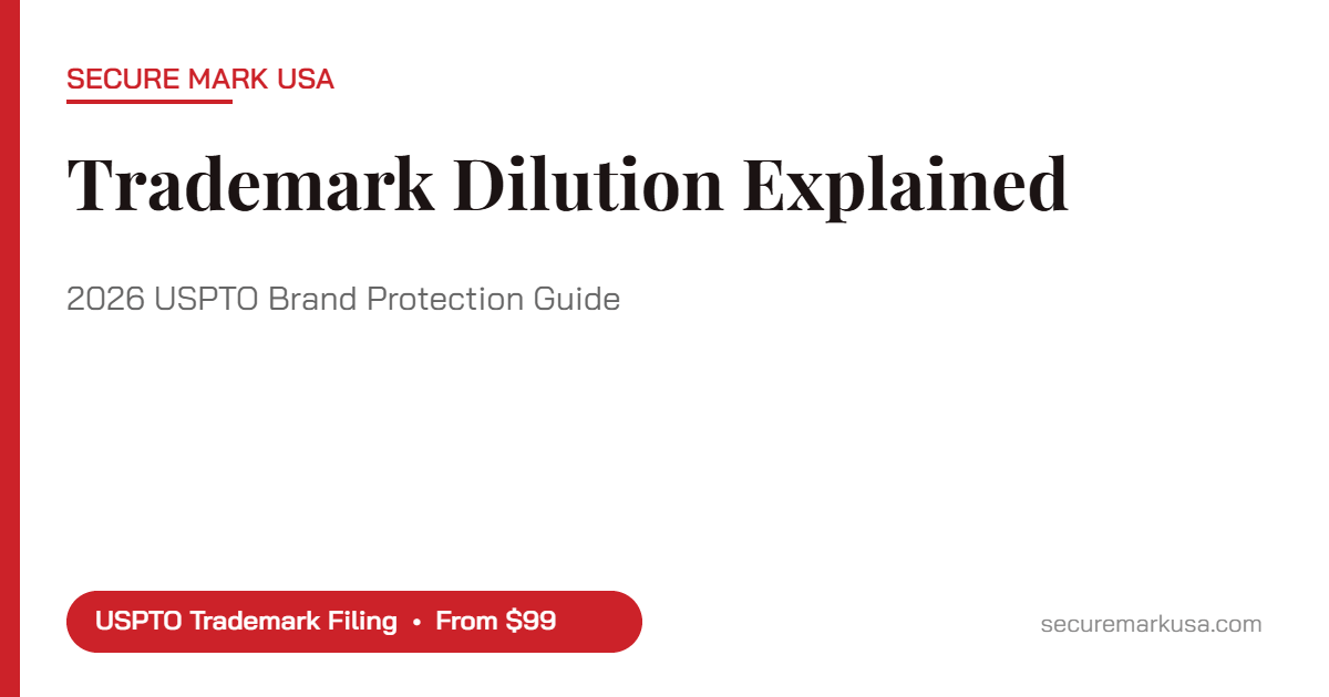 Trademark Dilution Explained (2026) — guide by Secure Mark USA