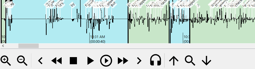 Audio Timeline in ParrotASR