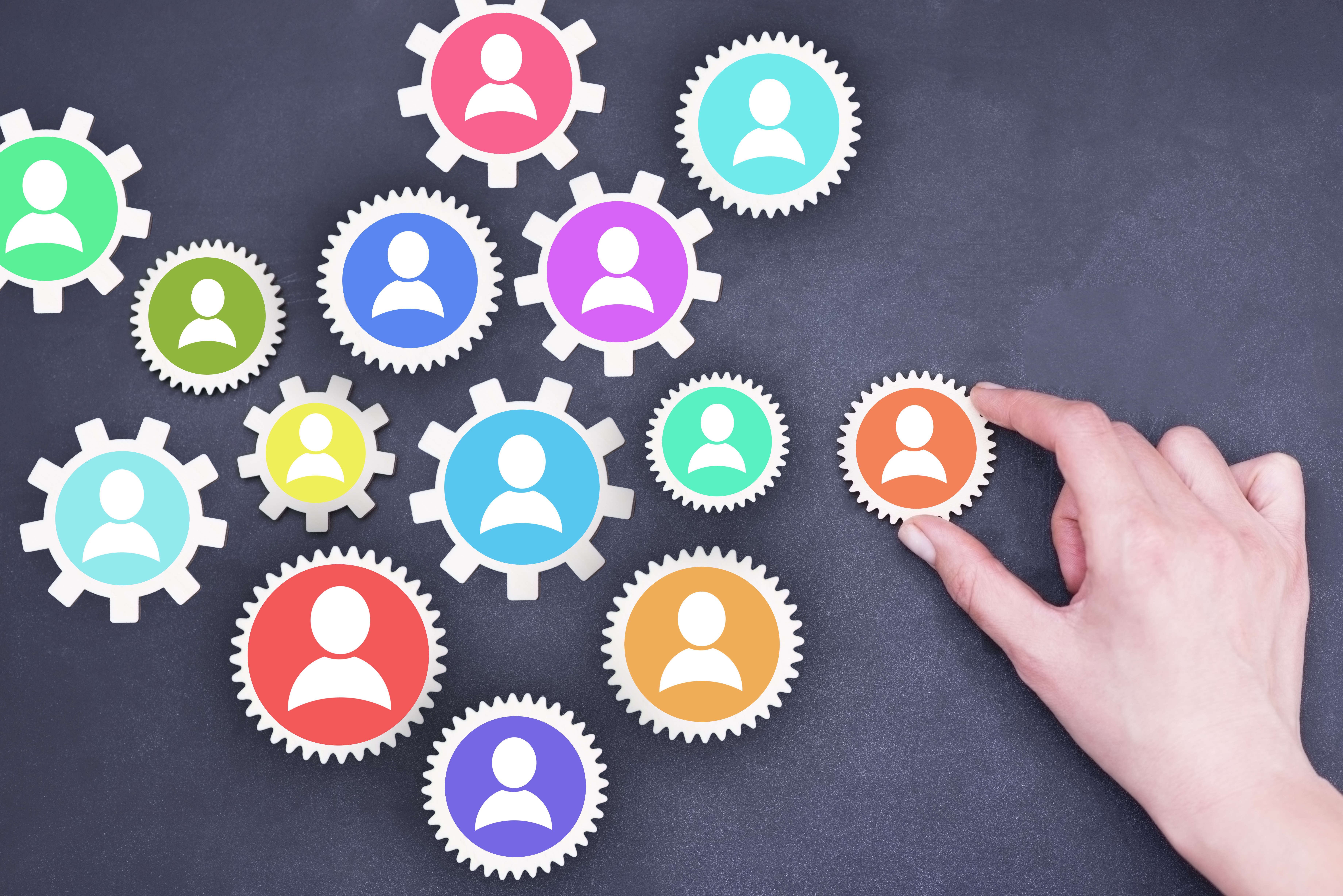 Image of working together with one removed