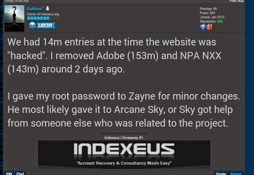 indexeus website-hacked