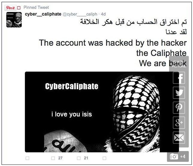 cyber caliphate hack 54k twitter accounts 3