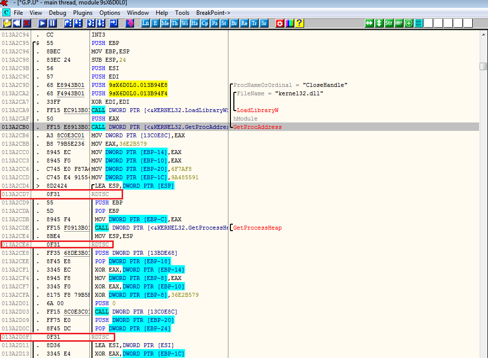 Zepto ransomware rdtsc anti vm technique