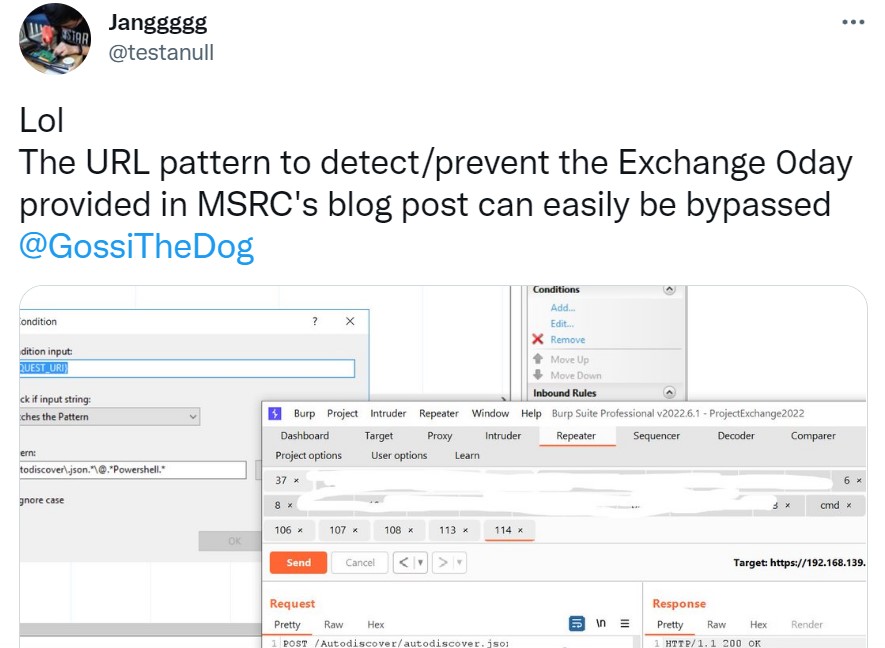 Microsoft Exchange mitigation bypass