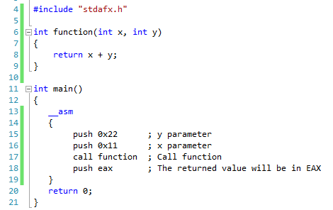 Call function in ASM