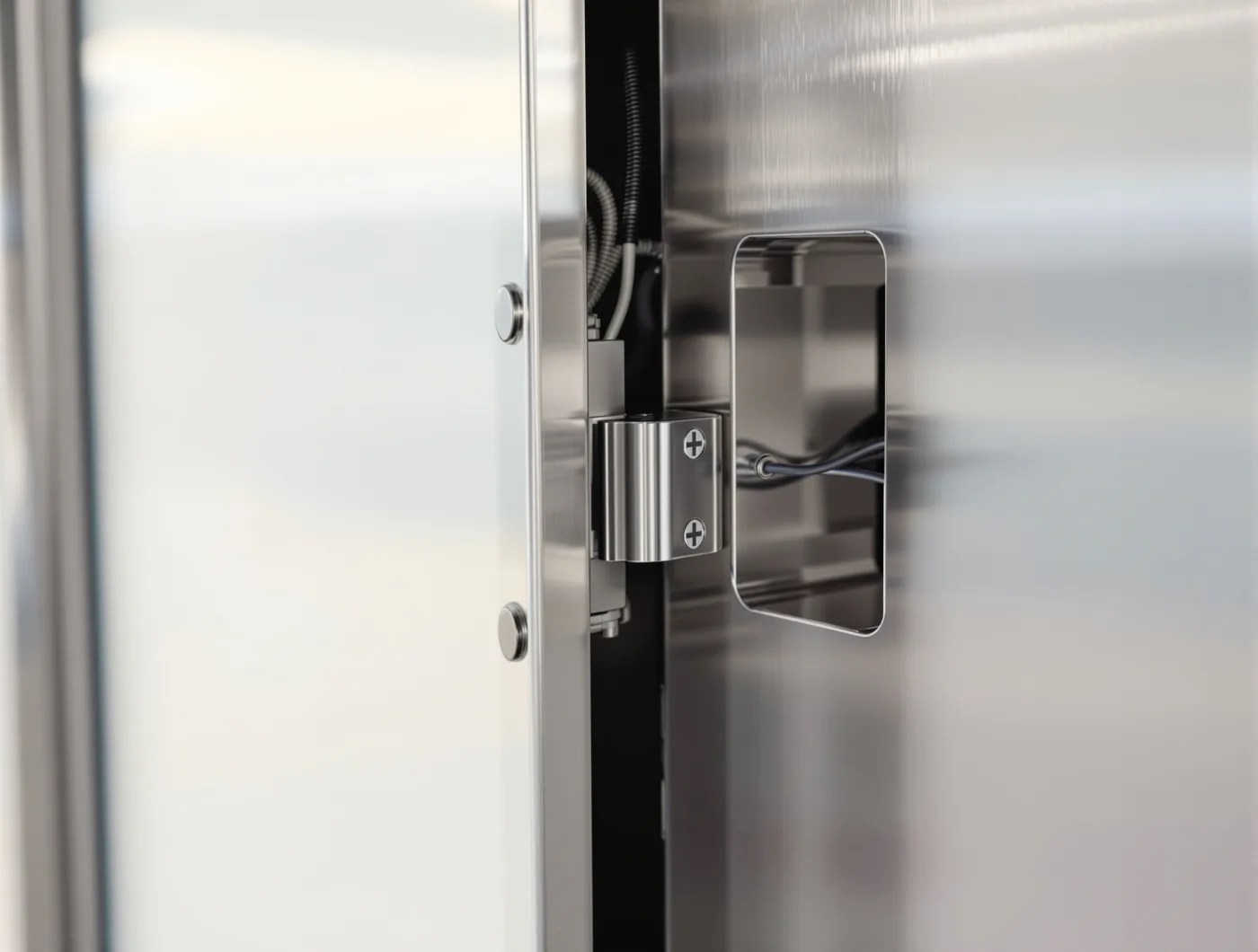 Electric strike fitted into the jamb of a commercial door