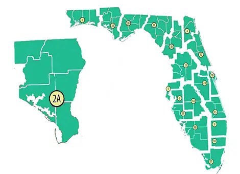 Region 2A Map with State regional map