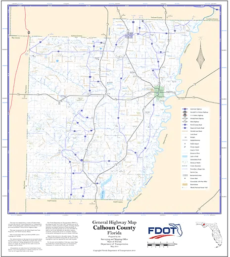 Calhoun Map from Florida Department of Transportation. Link to Calhoun School district.