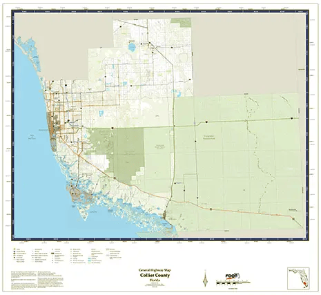 Collier Map from Florida Department of Transportation, Links to Collier School district.