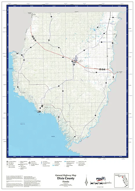 Dixie Map from Florida Department of Transportation. Links to Dixie School district.