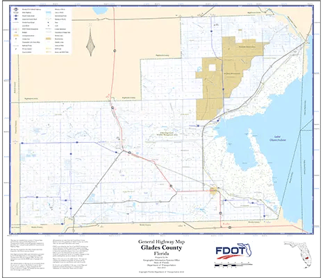 Glades Map from Florida Department of Transportation. Links to Glades School district.