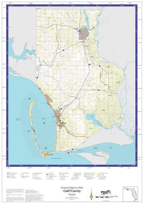Gulf Map from the Florida Department of Transportation. Links to Gulf School district.