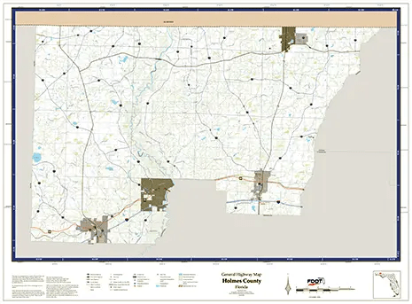 Holmes Map from Florida Department of Transportation. Links to Holmes School District.