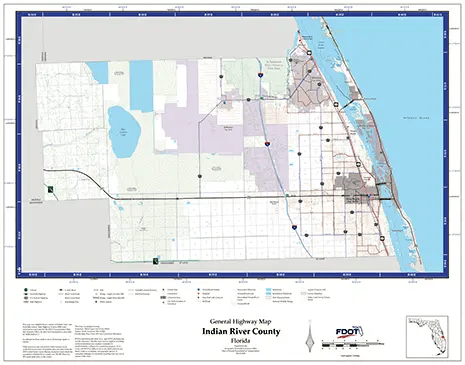 Indian River Map from Florida Department of Transportation. Links to Indian River School District.