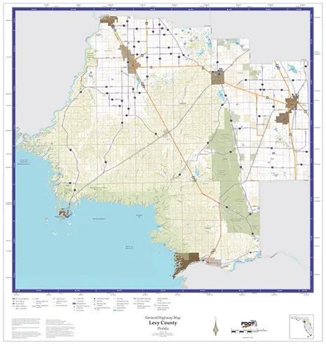 Levy Map from Florida Department of Transportation. Links to Levy School District.