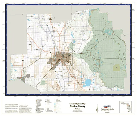 Marion Map from Florida Department of Transportation. Links to Marion School District.