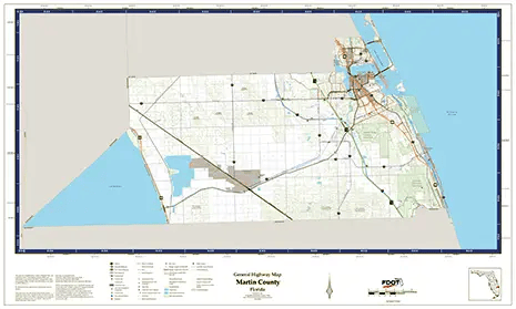 Martin Map from Florida Department of Transportation. Links to Martin School district.