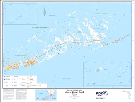 Monroe Map Lower Keys from Florida Department of Transportation. Links to Monroe School District.