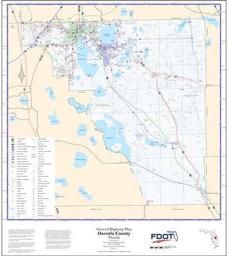 Osceola Map form Florida Department of Transportation. Links to Osceola School district.