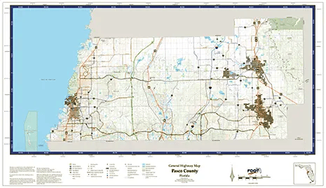 Pasco Map from Florida Department of Transportation. Links to Pasco School District.