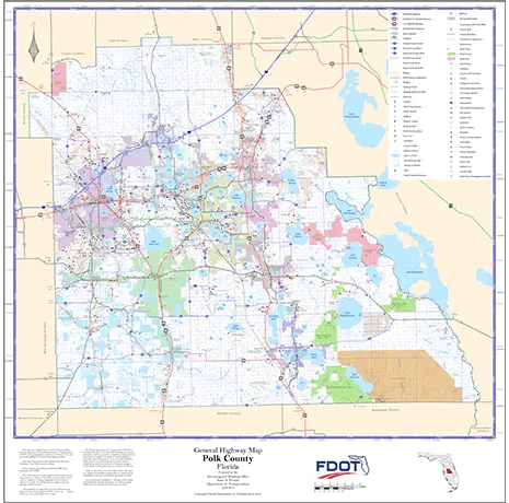 Polk Map from Florida Department of Transportation. Links to Polk School District.