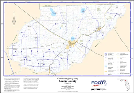 Union Map from Florida Department of Transportation. Links to Union School district.
