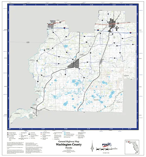 Washington Map from Florida Department of Transportation. Links to Washington School district.