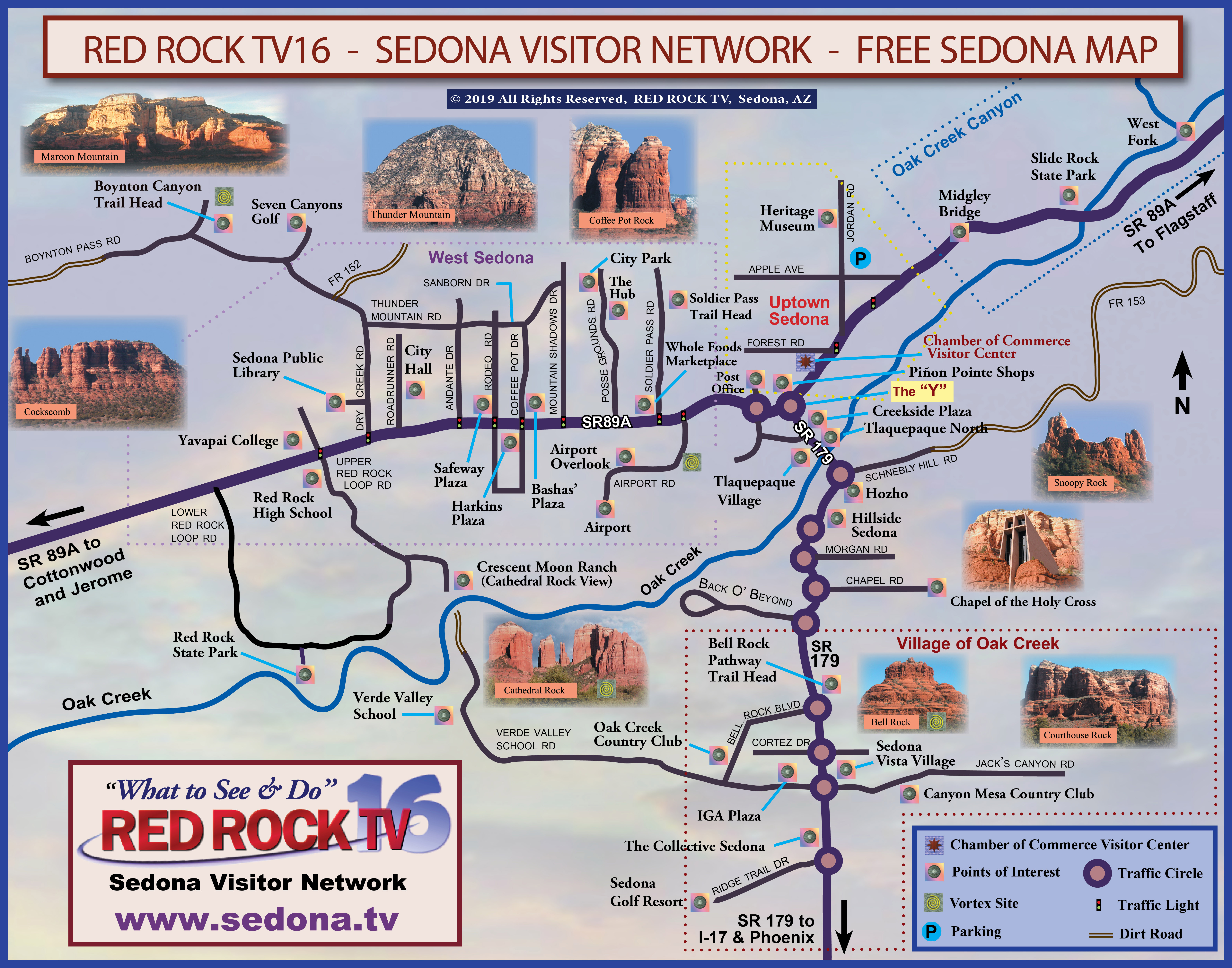 Printable Sedona Map Sedona Map 