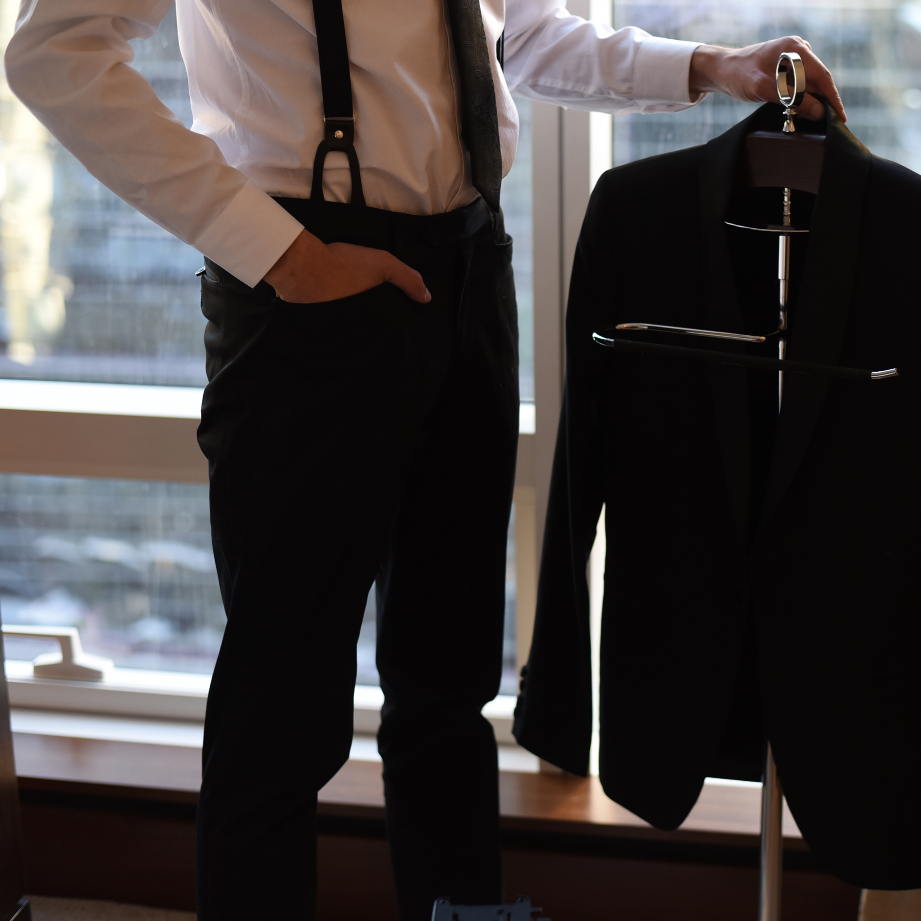 Love how the room had a small coat/suit rack for me :)