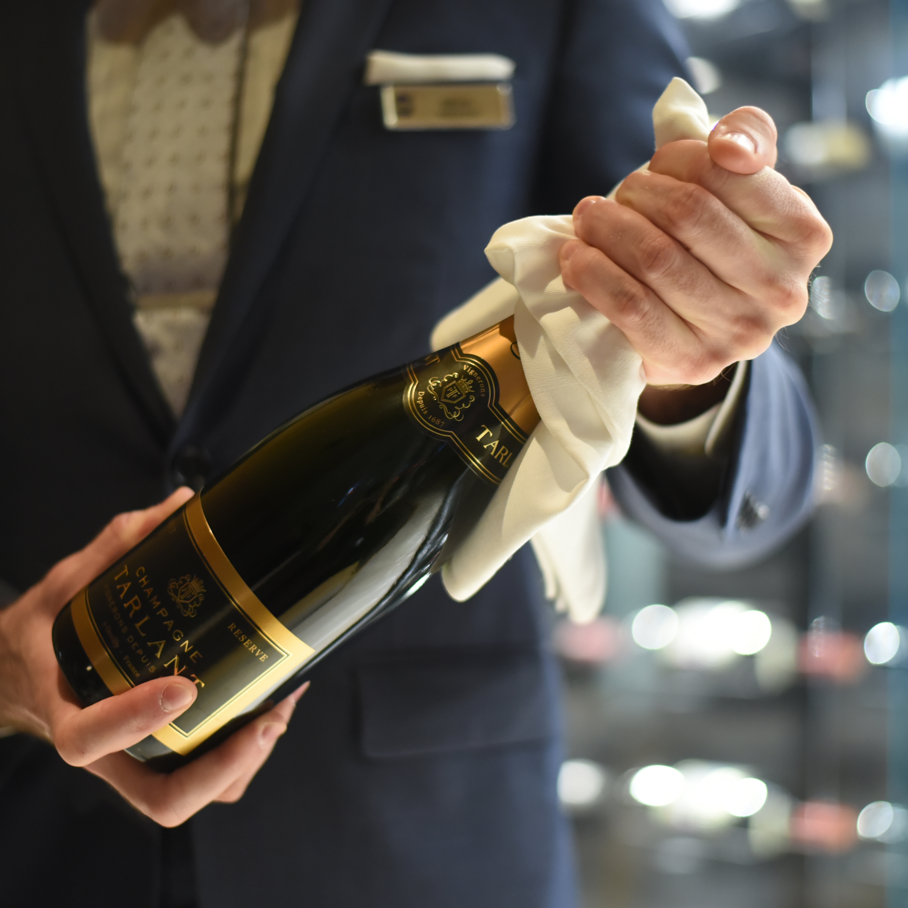 hot damn glass of champagne courtesy of management yes please