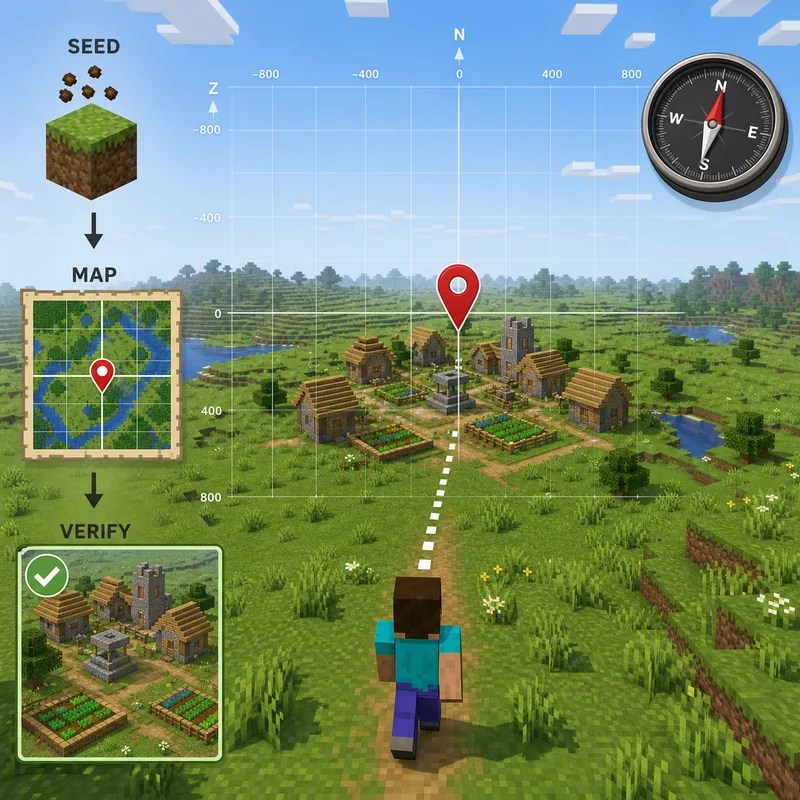 How To Find A Village In Minecraft 5 Ways 2026 Minecraft Village Seed Map