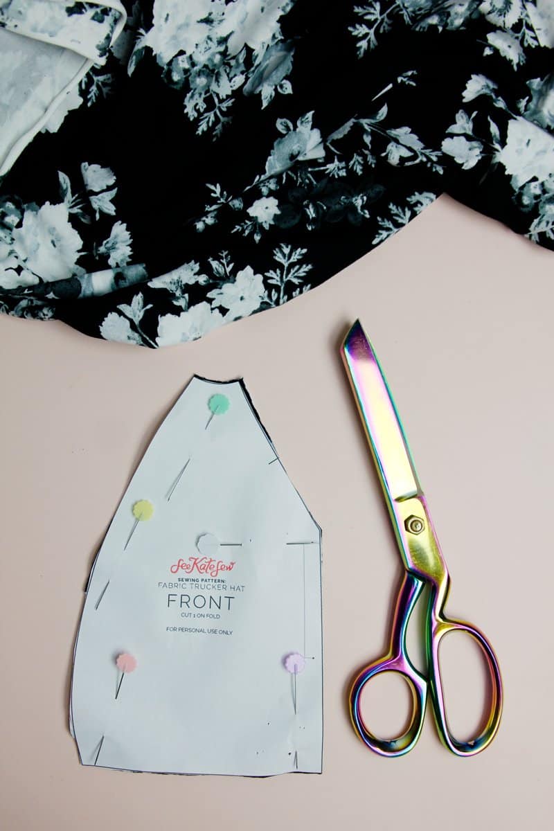 Floral trucker hat diy