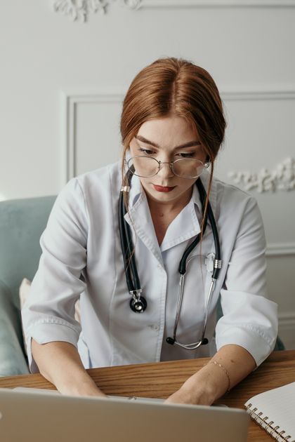 Clinician reviewing patient data on a clinical workstation