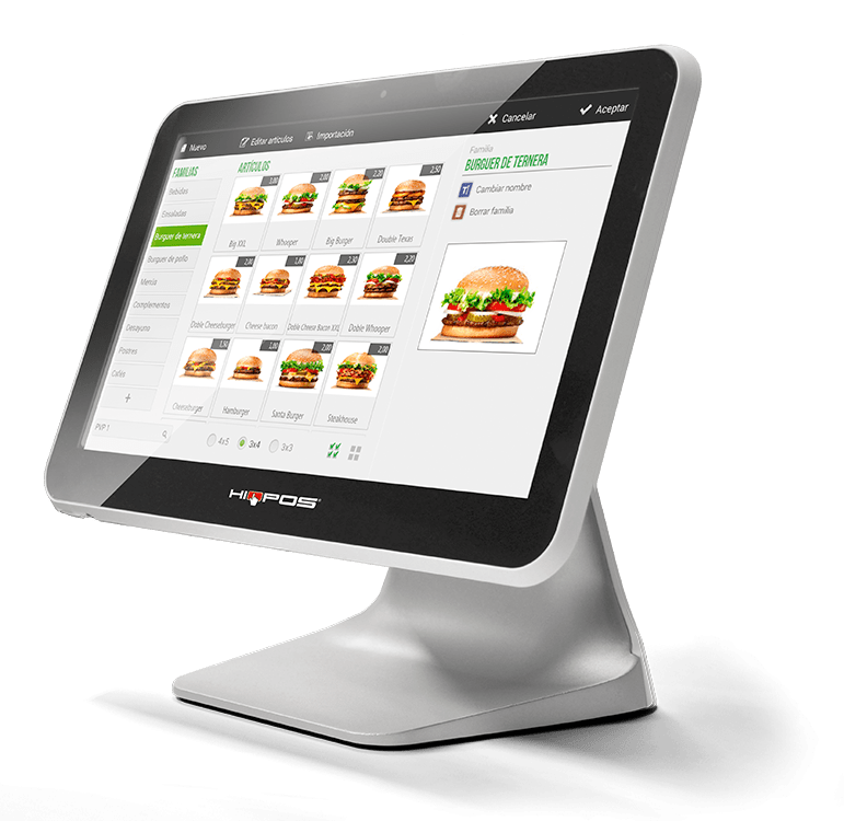 tpv fast foods - HIOPOS pantalla de venta