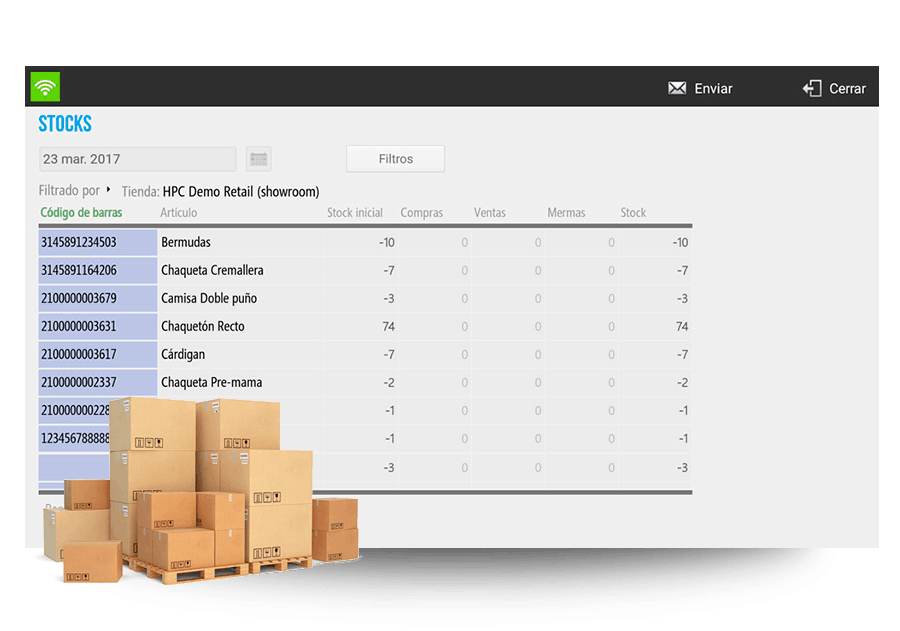 tpv comercios - stocks