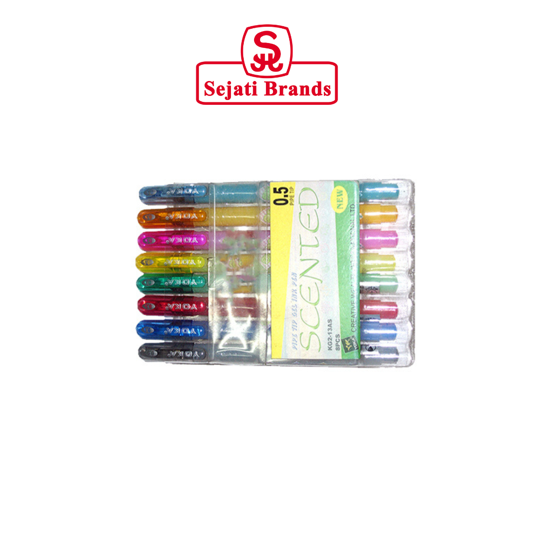 Gel Pen Yoka KG2-13AS (Isi Hitam) Biru Muda