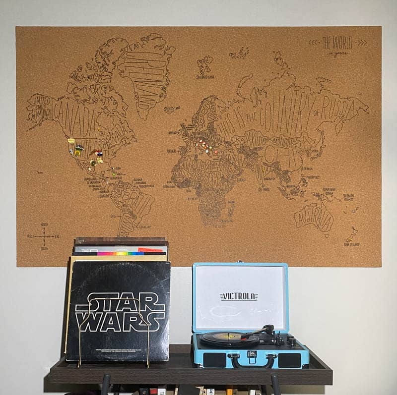 World Map Cork Board – A Fun Travel Tracker