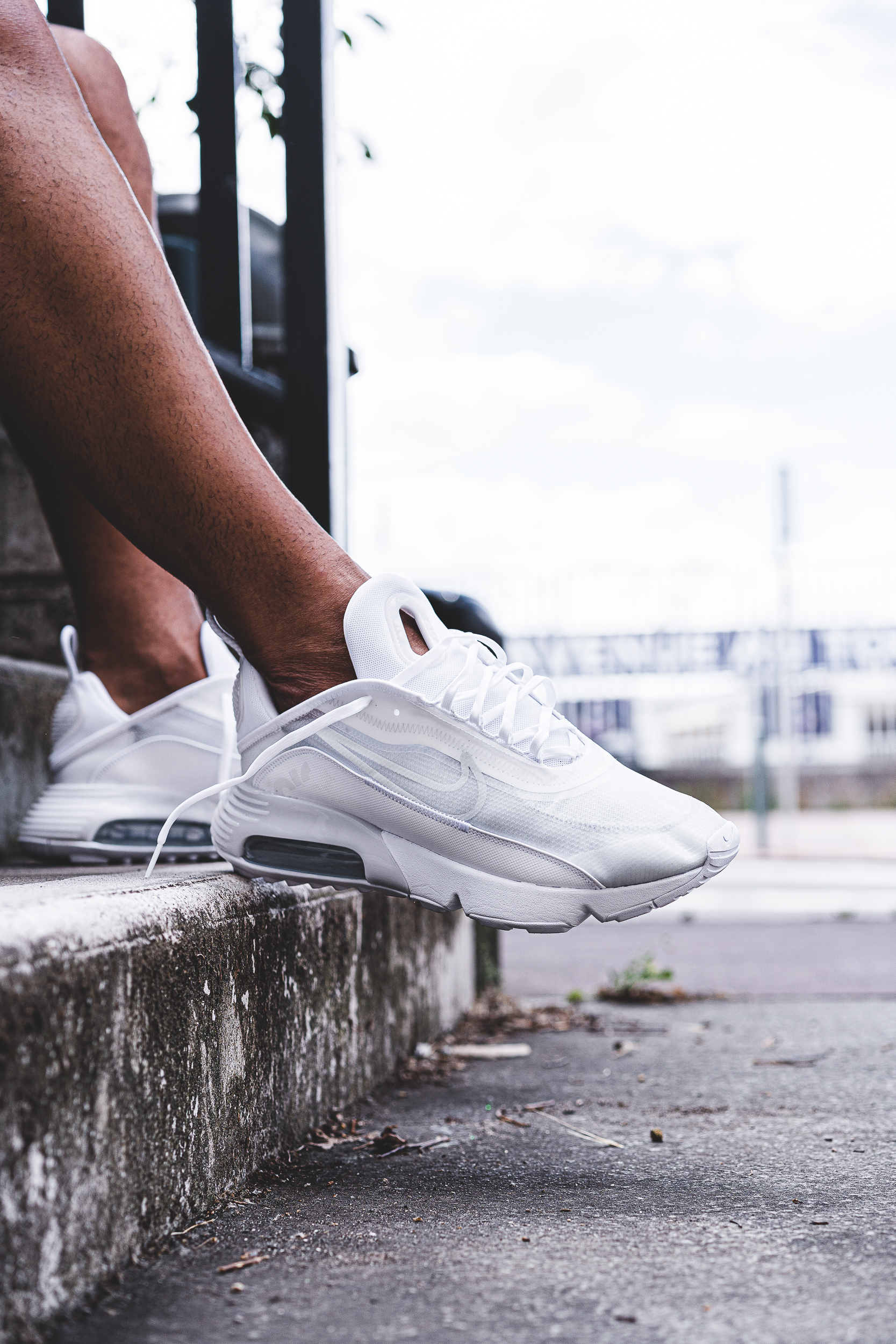 nike air max 2090 white on feet