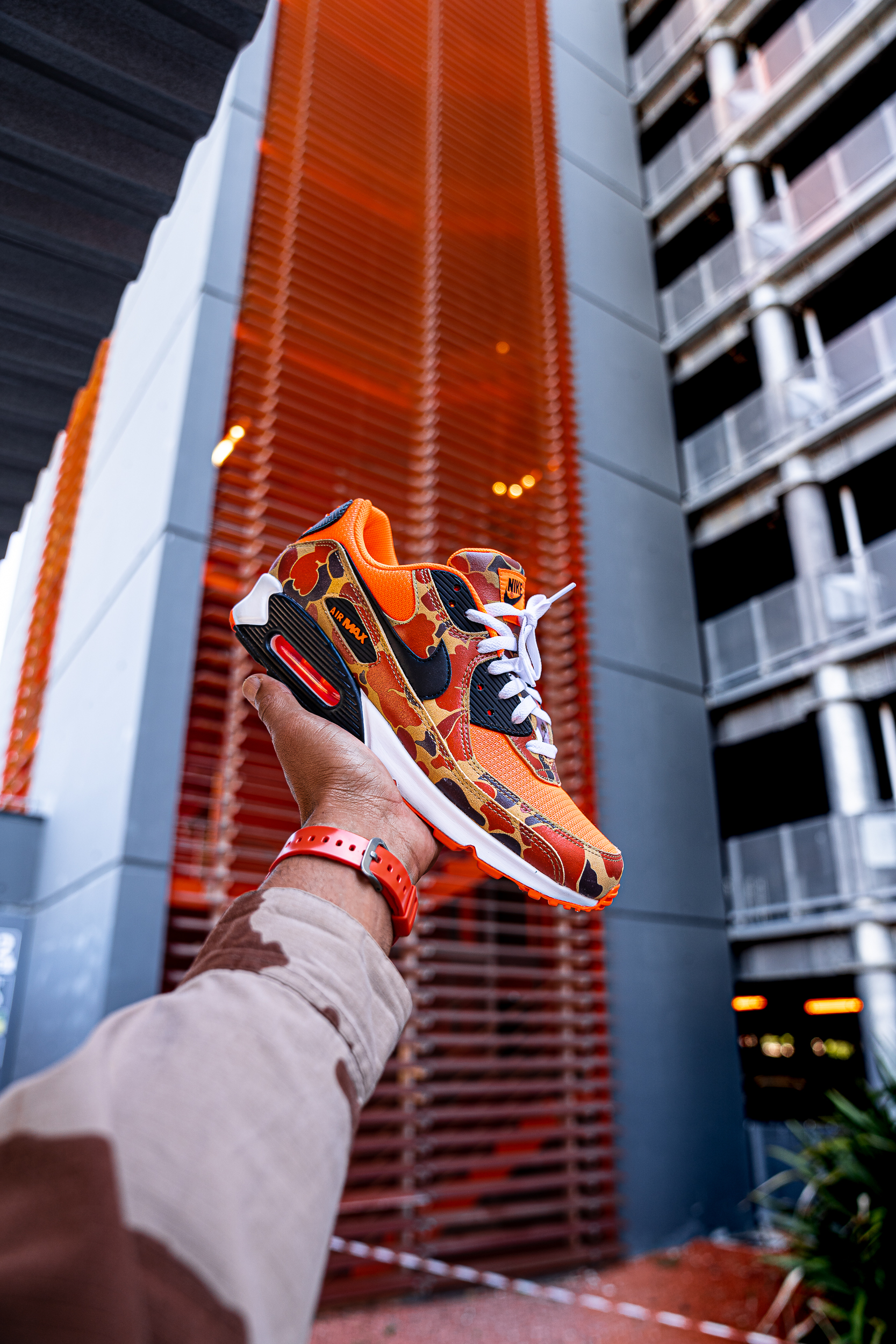 orange duck camo air max