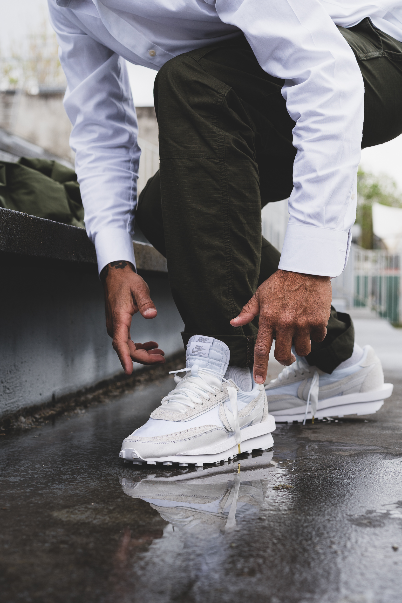 nike sacai white outfit