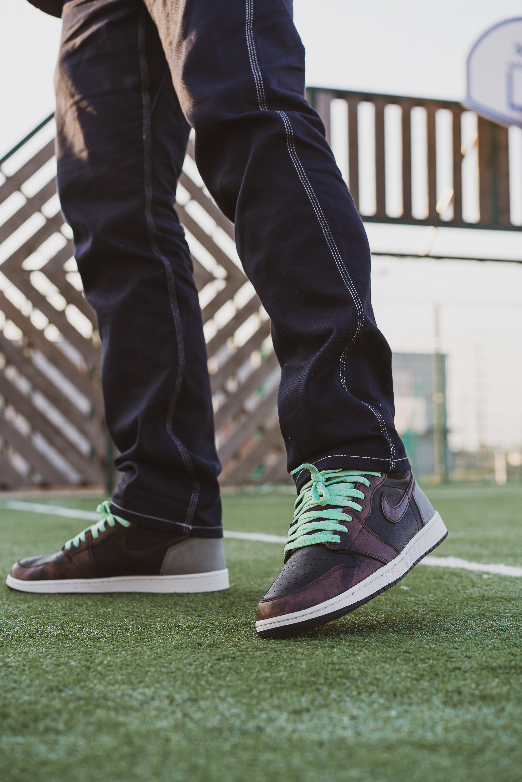 jordan 1 patina with green laces