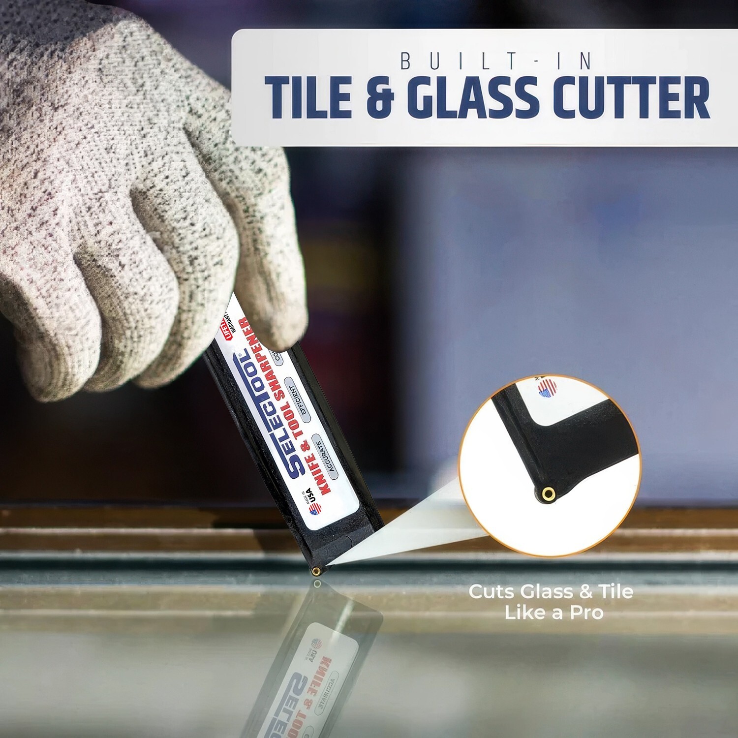 SELECTOOL 3-Pack Knife & Tool Sharpeners + FREE Mat & Practice Knife USA