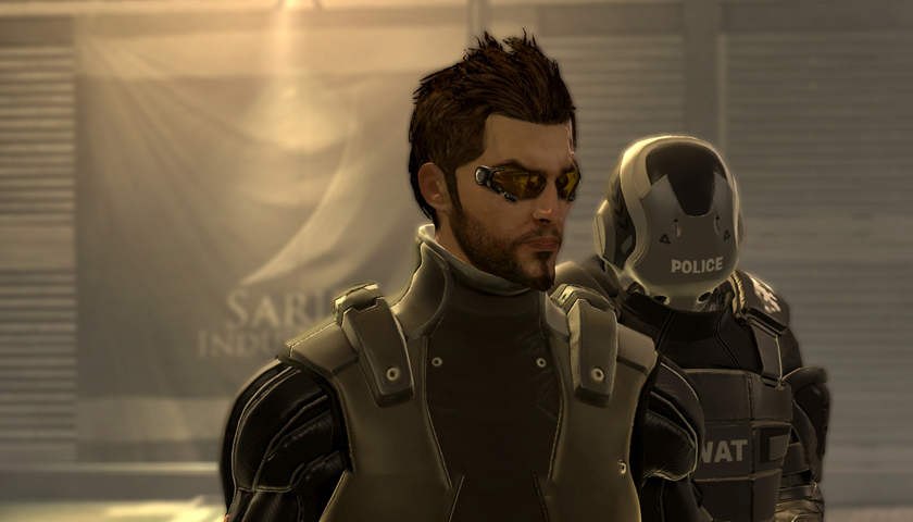 Adam Jensen leaves SWAT to clean up after the hostage situation
