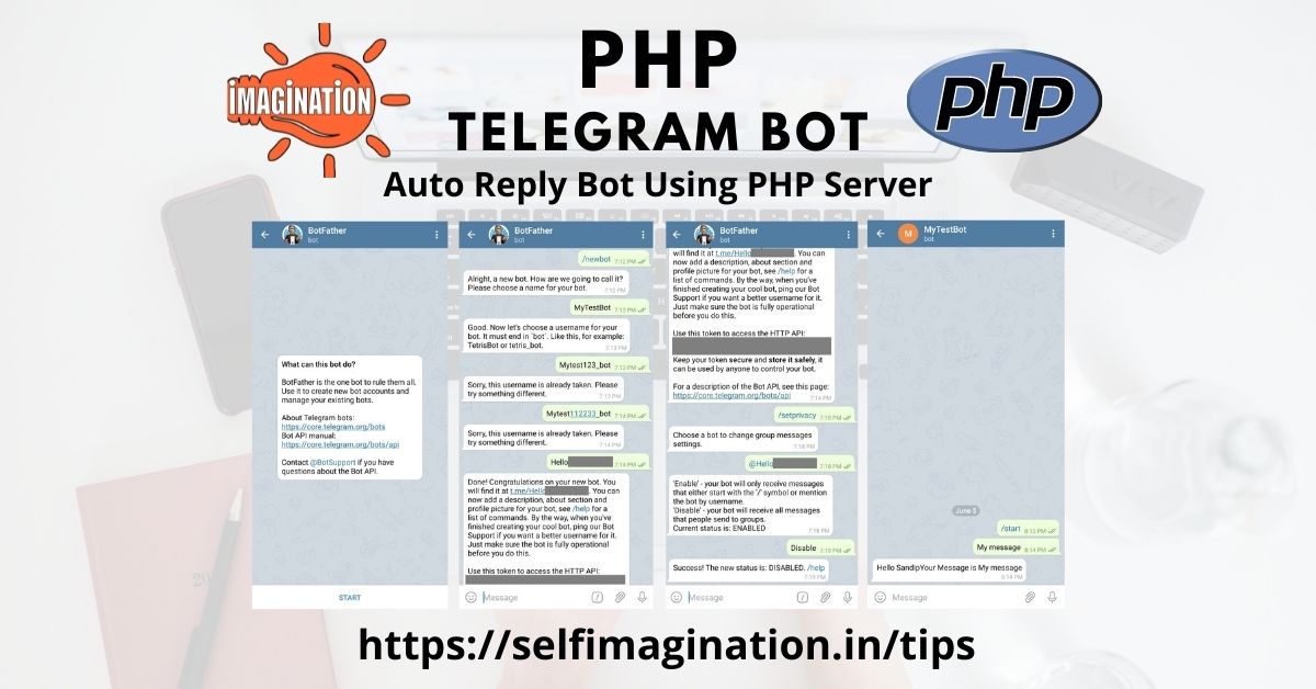 Telegram Auto Reply Bot Using PHP