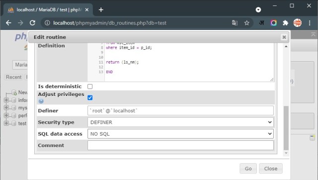 Create MySQL Function (UDF)
