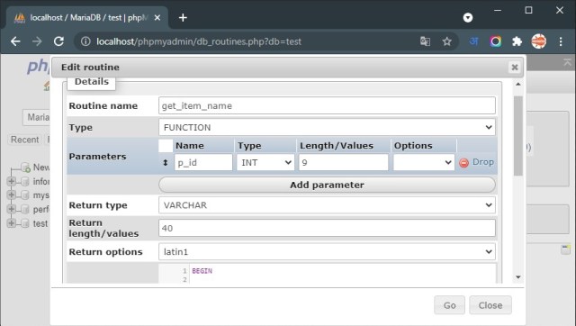 Create MySQL Function (UDF)