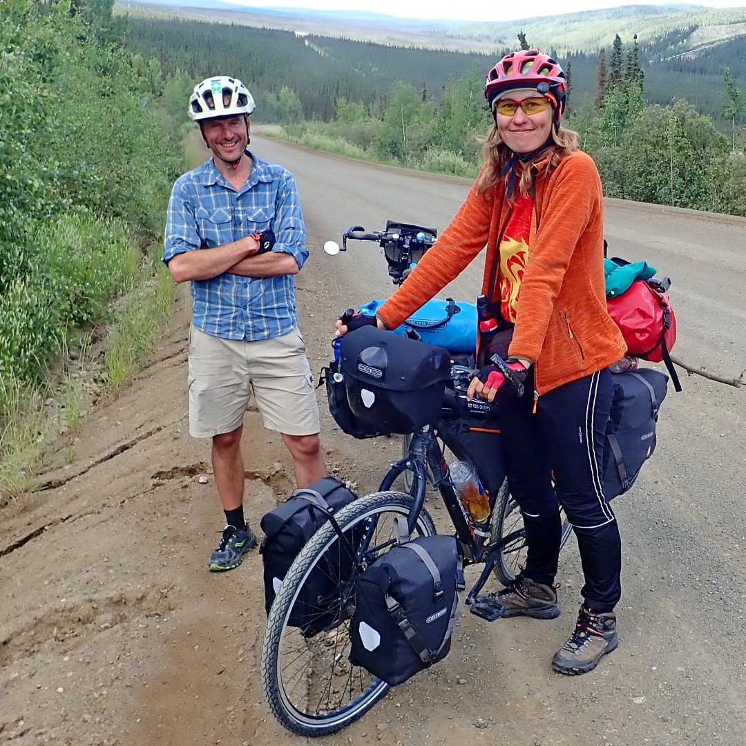 With Russian adventurer, Tatyana. Photo: A.Hughes