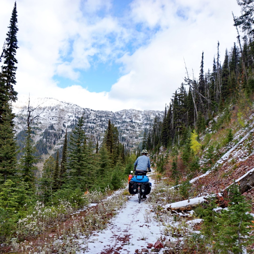 Above the snowline on the Swan Divide Trail.